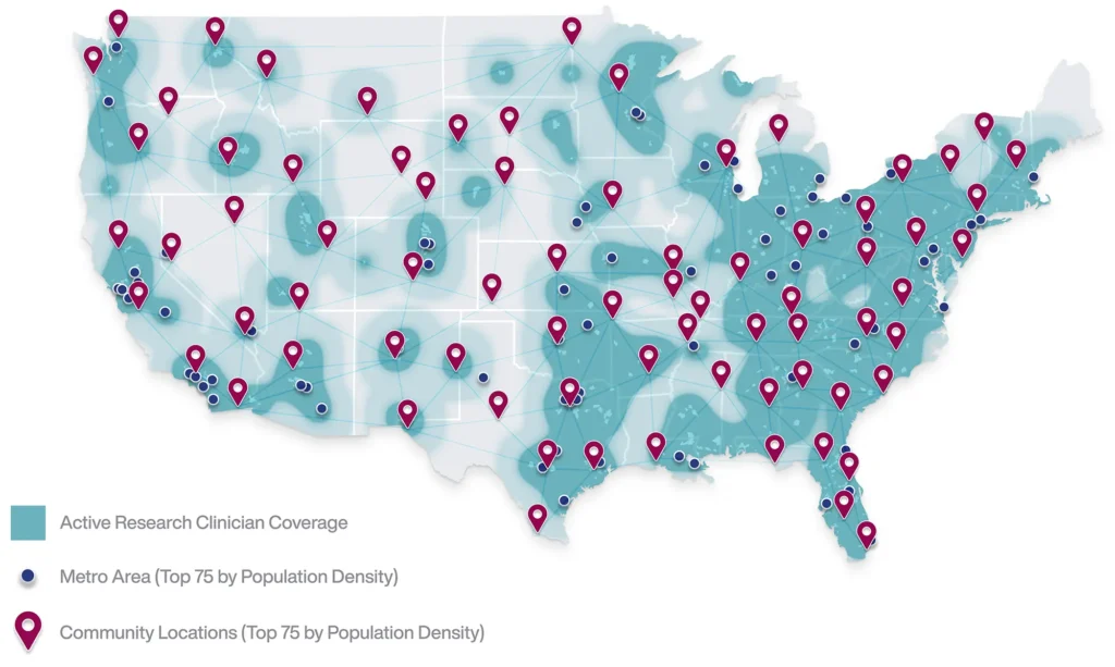 Hawthorne Health Coverage Map - Seamlessly Connecting Sites, Patients, and Clinicians Through Technology